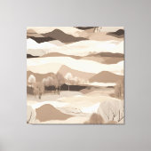 クリームランドスケープAIアート キャンバスプリント (正面)