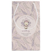 クリームリトルターキー羽秋ガールベビーシャワー スモールペーパーバッグ (裏面)