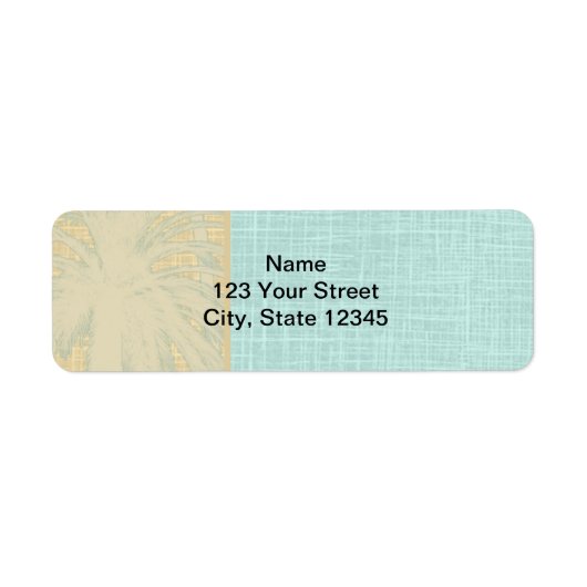 クリームリネンとブルーパーム ラベル (正面)