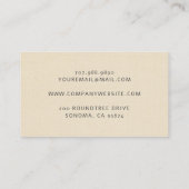 クリームリネンシンプルモノグラミニマルム 名刺 (裏面)