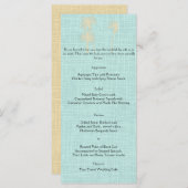 クリームリネンブルーパーム結婚ツリーのメニュー メニュー (正面/裏面)