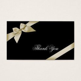 クリームリボンありがとうミニカード