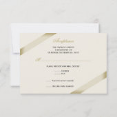 クリームリボンウェディングRSVP 出欠カード (裏面)