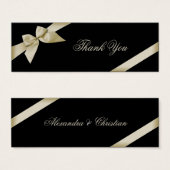 クリームリボンサンキューカード (正面&裏面)