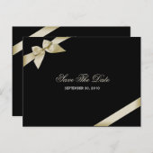 クリームリボンセーブ・ザ・デート案内 案内ポストカード (正面/裏面)