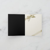 クリームリボン感謝カード 空白 サンキューカード (内部)