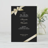 クリームリボン結婚式の日付を保存2 セーブザデート (スタンド正面)