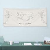 クリームリーフブライダルシャワーバナー 横断幕 (トレードショー)