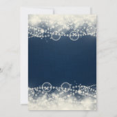 クリームレエレガントースとパールオンブルー誕生日 招待状 (裏面)