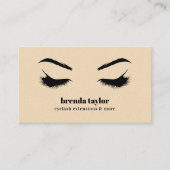 クリームレザーシックまつげブラウバープロフェッショナル 名刺 (正面)