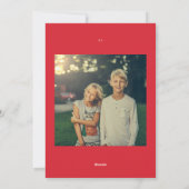 クリームレッドはっきりしたタイポグラフィクリスマスワンフォト シーズンカード (裏面)