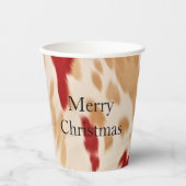 クリームレッドウェスタンパーソナライズされたコーヒド名 紙コップ (正面)