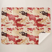 クリームレッドウエスタンコウィド シェルパブランケット (正面(横))