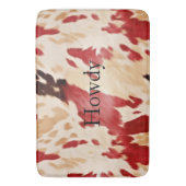 クリームレッドウエスタンコウィド バスマット (正面縦)