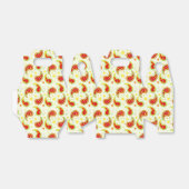 クリームレッドグリーンクリスマススターペイズリーギフトボックス フェイバーボックス (折り畳みなし)