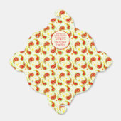 クリームレッドグリーンクリスマススターペイズリーギフトボックス フェイバーボックス (折り畳みなし)