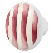 クリームレッドストライプズ セラミックノブ (右)