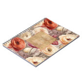 クリームレッドブルゴーニュフローラ ノートブック (左側)