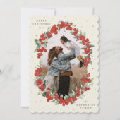 クリームレッドベリー+ユーカリのクリスマスフォト シーズンカード (正面)