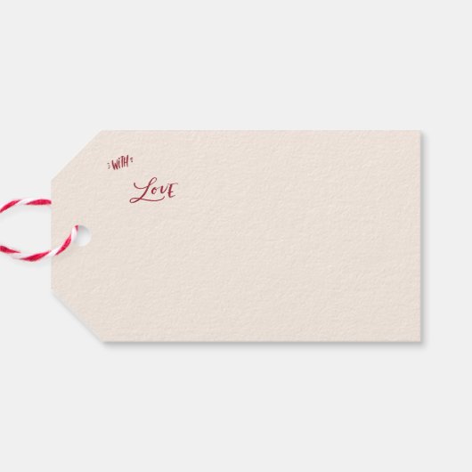 クリームレッドボウクリスマス ギフトタグ (裏面横)