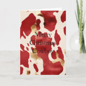 クリームレッド金ゴールドウエスタンコウィド カード (正面)