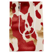 クリームレッド金ゴールドウエスタンコウィド ミディアムペーパーバッグ (裏面)