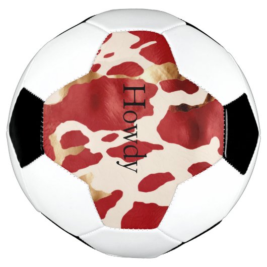 クリームレッド金ゴールドウエスタンコーウィドハウディ サッカーボール (回転)