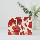 クリームレッド金ゴールドウエスタンコーウィドハウディ ポストカード (スタンド正面)