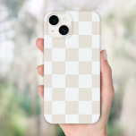 クリームレトロチェック Case-Mate iPhone 14ケース<br><div class="desc">トレンディーボホチェッカーボードプリント電話ケースアイボリーと白の色。デザインツールを使用して、独自のモノグラム、名前、その他の文字を追加したり、背景色を変更してデバイスのカバーを作成したりすユニークる。</div>