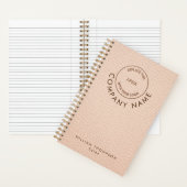 クリームレフェイクザー会社スタッフ名ロゴQRコード ノートブック (内側)