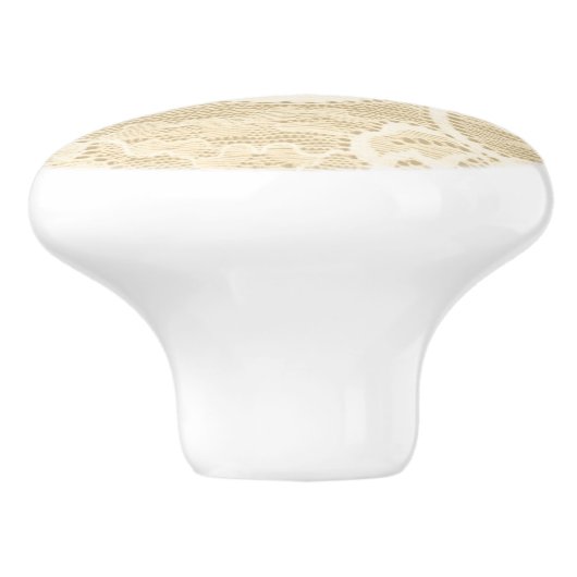 クリームレースレースのようフローラランジェリードロワードレッサー セラミックノブ (側面)