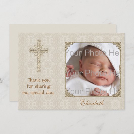 クリームレース2宗教写真カード サンキューカード (正面/裏面)