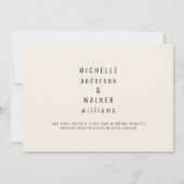 クリームログ。Monogram Wedding日付IIを保存 セーブザデート (裏面)