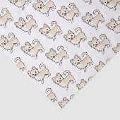 クリームロングコートチワホアカワイドッグパターン 薄葉紙 (詳細)