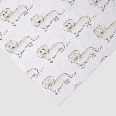 クリームロングヘアダッチシュントかわいい漫画の犬のパターン 薄葉紙 (詳細)