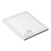 クリームロングヘアダッチシュント漫画の犬とポーズ ノートパッド (アングル)