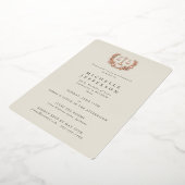 クリームロースクール/法律資格卒業 箔招待状 (回転した状態)