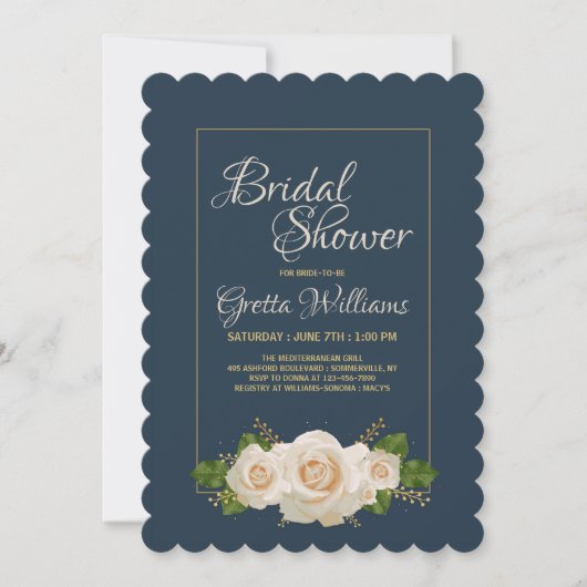 クリームローズの招待状 招待状 (正面)