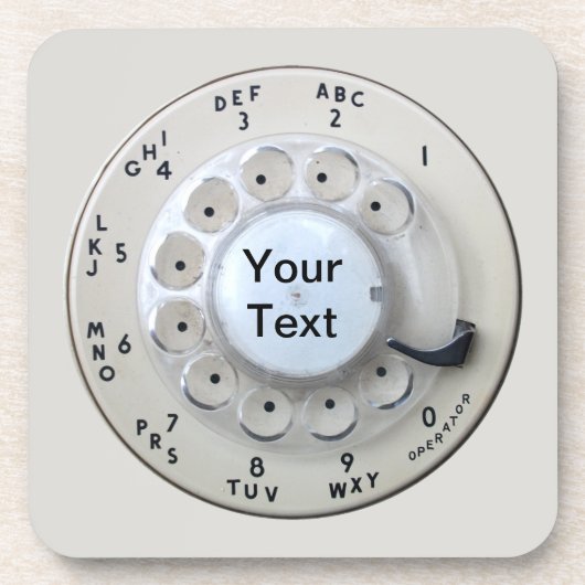 クリームロータリー電話ダイヤル コースター (正面)