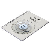 クリームロータリー電話ダイヤル ノートブック (左側)