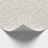 クリームヴィンテージビクトリアンダマスクシームレスパターン ラッピングペーパー (角)