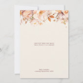 クリームヴィンテージフローラ秋ベビーイン開花シャワー 招待状 (裏面)