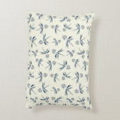 クリーム上の芽ブルーブランチ – シームレスなパターン。 アクセントクッション (裏面(縦))