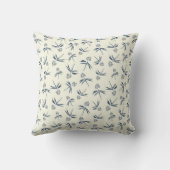 クリーム上の芽ブルーブランチ – シームレスなパターン。 クッション (裏面)