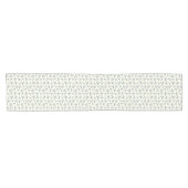 クリーム上の芽ブルーブランチ – シームレスなパターン。 ショートテーブルランナー (横)