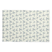 クリーム上の芽ブルーブランチ – シームレスなパターン。 枕カバー (裏面)