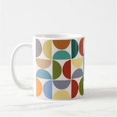 クリーム上のMCM半円パターン色 コーヒーマグカップ (左)