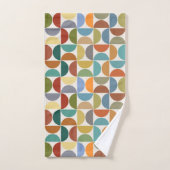 クリーム上のMCM半円パターン色 バスタオルセット (ハンドタオル)