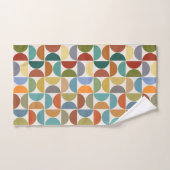 クリーム上のMCM半円パターン色 バスタオルセット (ハンドタオル)