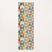 クリーム上のMCM半円パターン色 ヨガマット (正面)